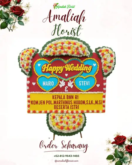 Papan Bunga Pernikahan Kokosan